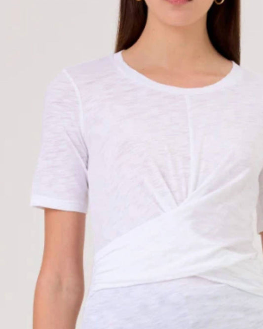 Goldie - Short Sleeve Tie Front Wrap Tee