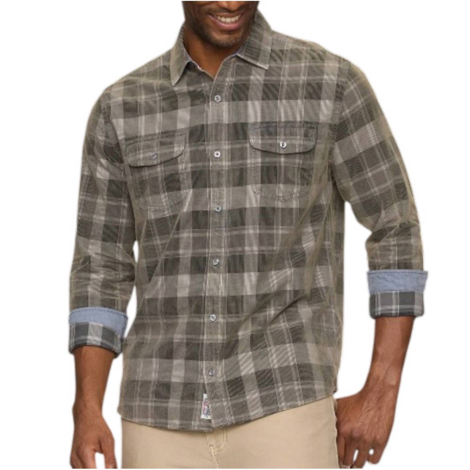 Flags & Anthem - Bolton Long Sleeve Corduroy Plaid Shirt