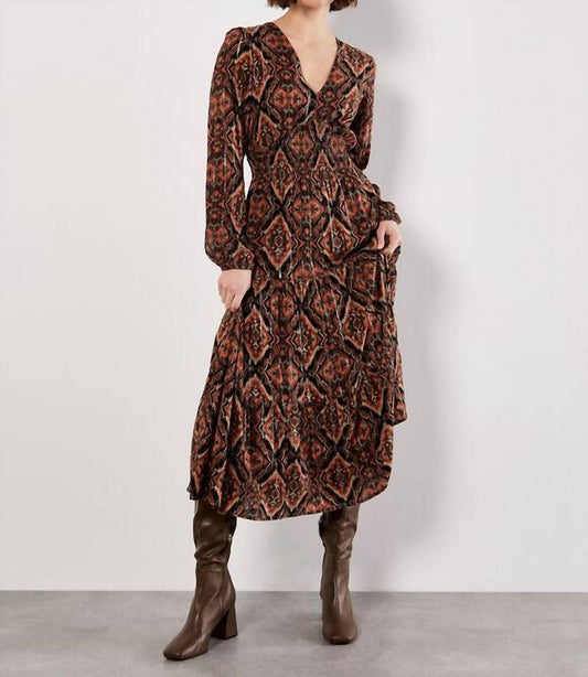 Apricot - Smock Waist Tiered Dress