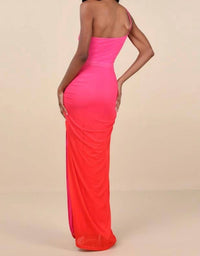 Lulus - Krista Mesh One-shoulder Maxi Dress