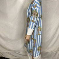 Fancy - Women's Cotton Poplin Palm Tree Summer Dress