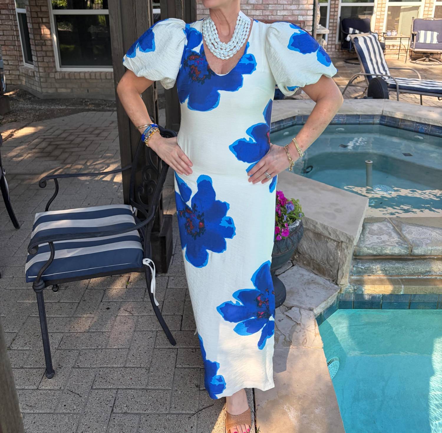 Glam - Santorini Skies Maxi Dress
