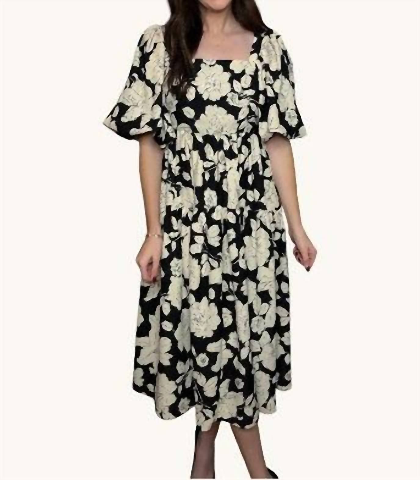 Entro - Classic Petals Midi Dress