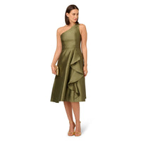 Adrianna Papell - One Shoulder Mikado Midi Dress
