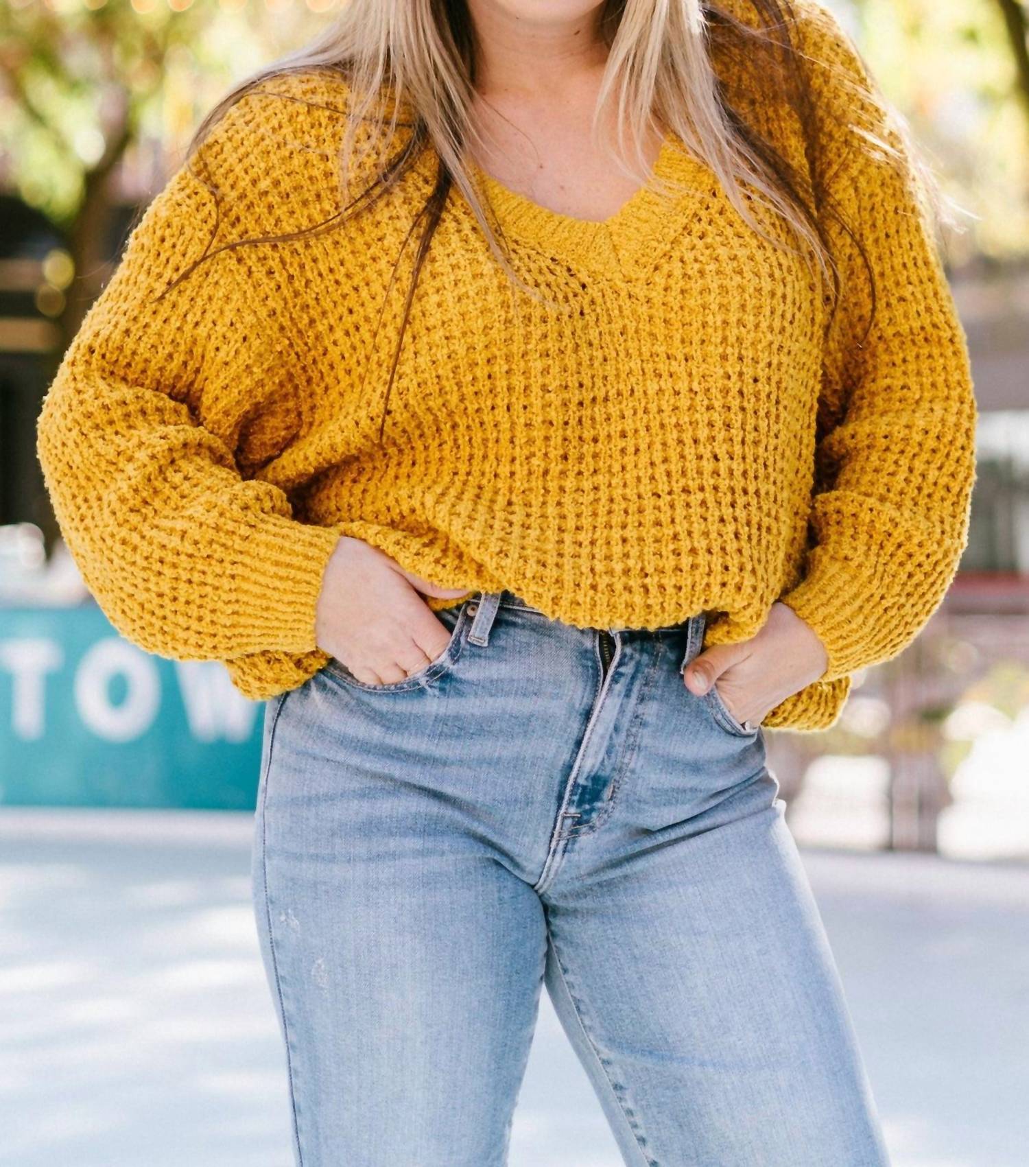 Allie Rose - The Annie Cozy Up Slouchy Off Shoulder Sweater