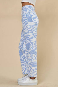 Disco Avenue Nothing But Skies Pants in light blue - women's pants - detail view