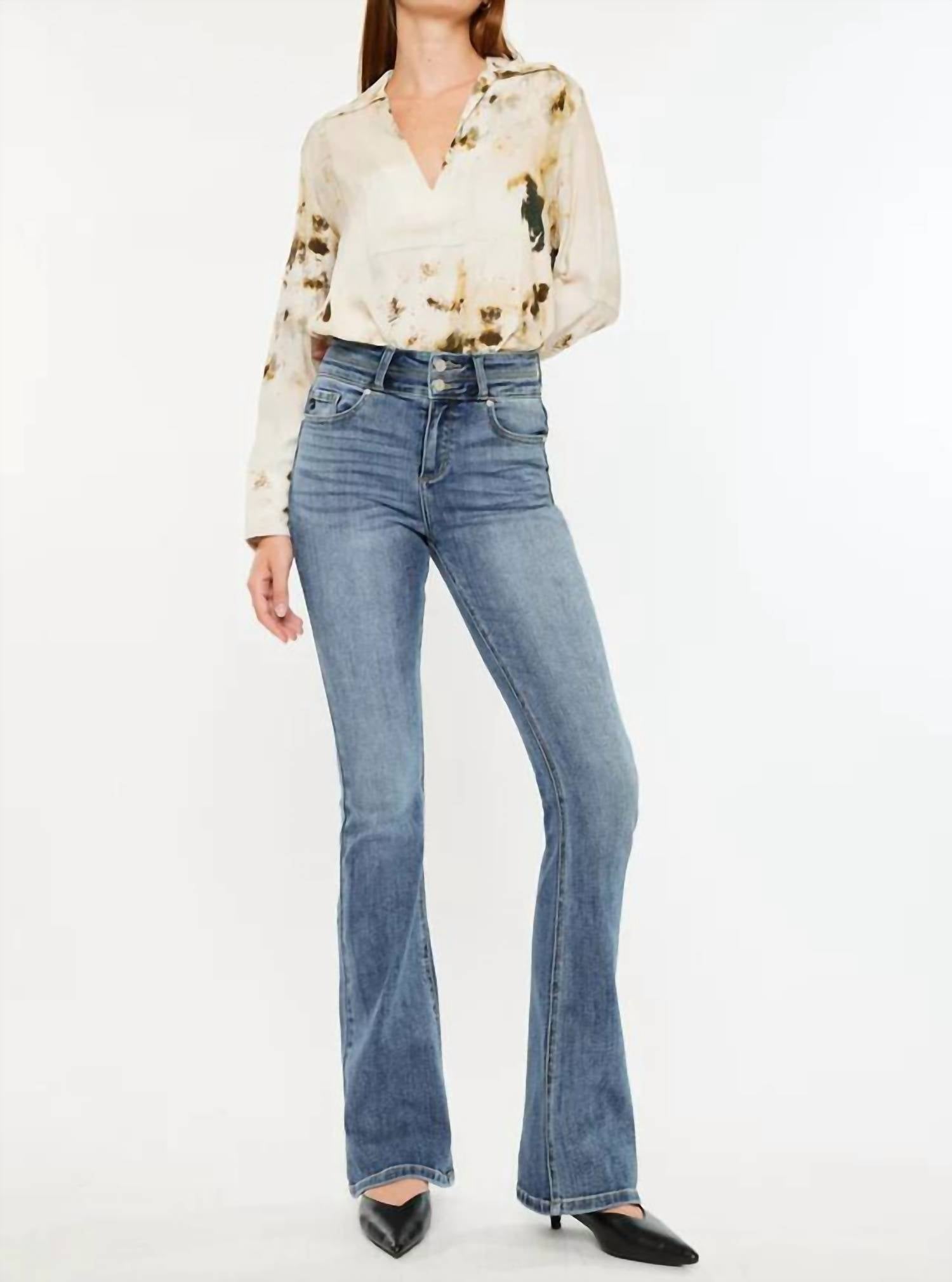 Kancan - Raven High Rise Skinny Bootcut Jeans