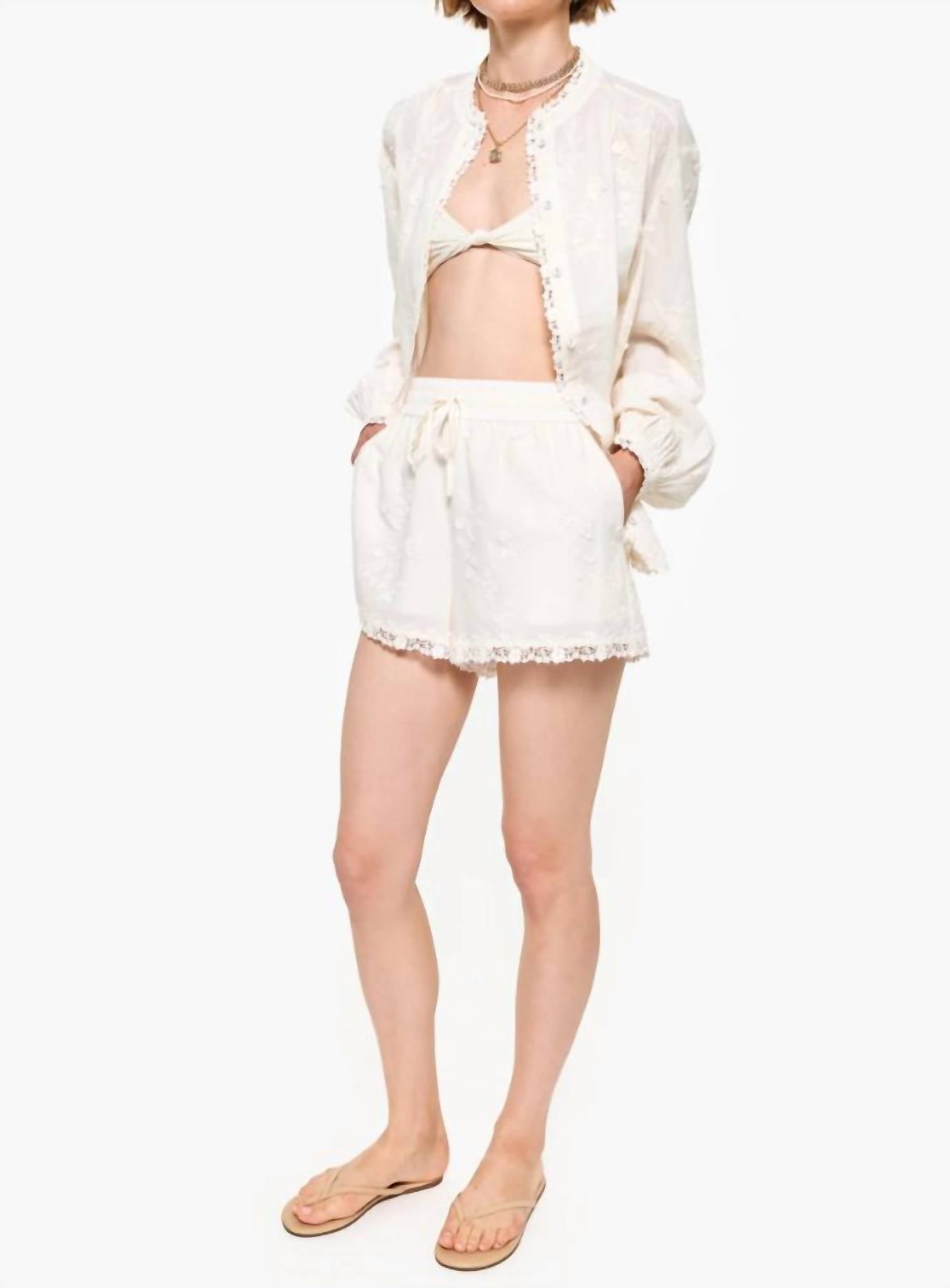 Cami Nyc - Women's Eila Embroidered Cotton Short