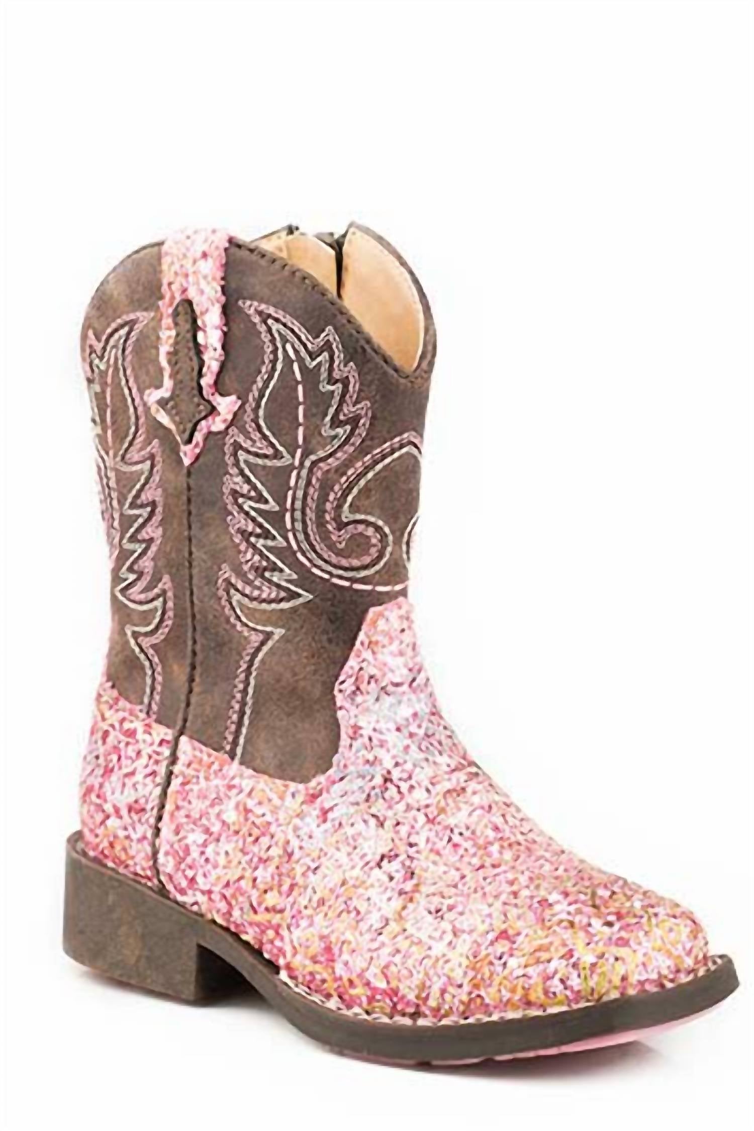 Roper - Girl's Southwest Glitter Aztec Boots