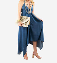 LOVESTITCH Denim Dreams Dress in blue - women's dress - alternate view