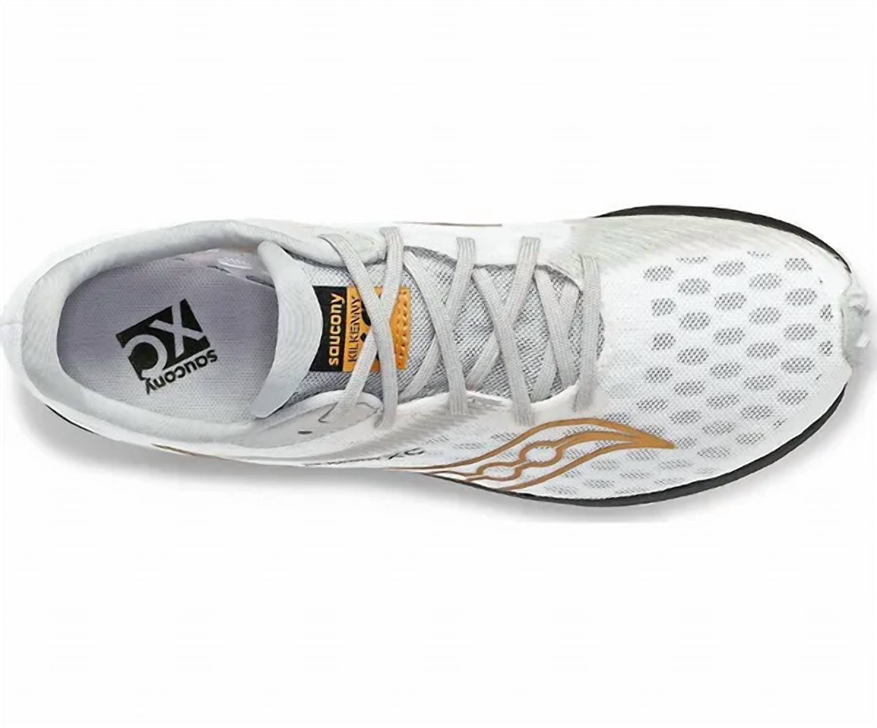 SAUCONY Women's Kilkenny 9 Spike Shoe in white - women's shoe - alternate view