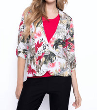Picadilly - Three Quarter Sleeve Floral Jacket
