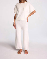 sundays Elaine Boucle Pull-on Pants in cream - women's pants - detail view