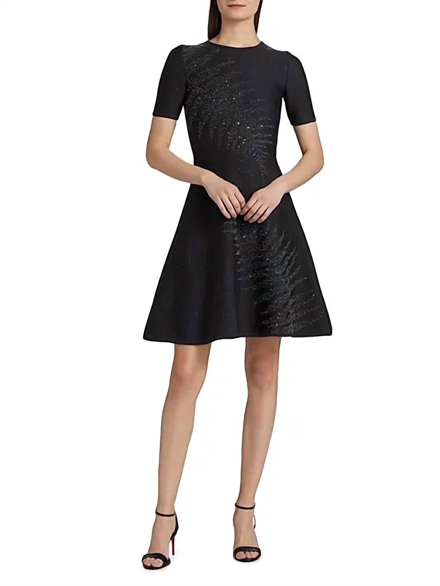 Oscar De La Renta - Fern Embellished Knit Dress
