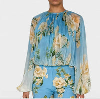 Hemant & Nandita - Viscose Flat Chiffon Crop Top