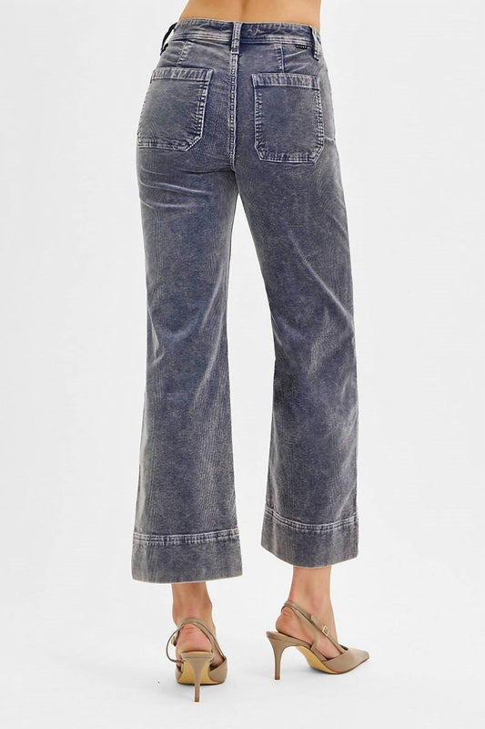 Risen - High Rise Crop Corduroy Pants