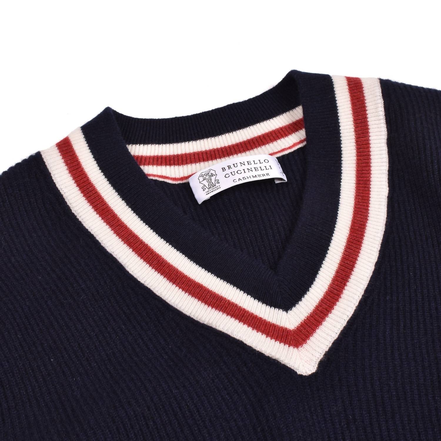 Brunello Cucinelli Men's Cashmere Sweater in multicolor - men's sweater - alternate view