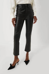 Veronica Beard - Carly Vegan Leather Kick Flare Jeans