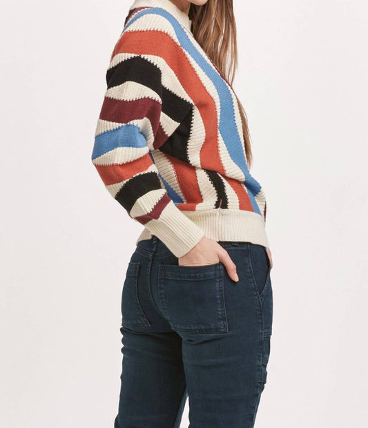 Dear John Denim - Kaylin Crew Neck Long Sleeve Sweater Zig Zag