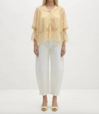 Berenice - Cristy V-neck Shirt With Lace Detail