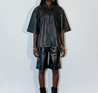 knotWTR Leather Shorts in black - women's shorts - view 5