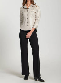 Apny - Faux Suede Shirt Jacket