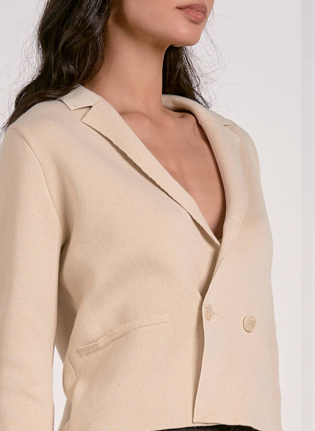 Elan - Sweater Jacket With Lapel