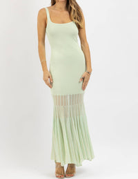 Lalavon - Layne Mint Knit Maxi Dress