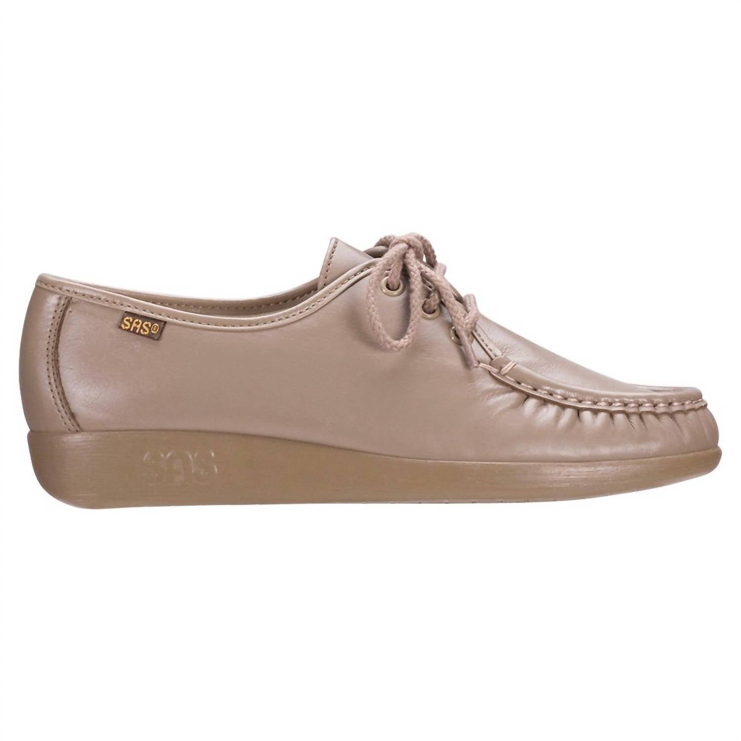 SAS Women's Siesta Lace-up Loafers in mocha 1 - women's flats - detail view