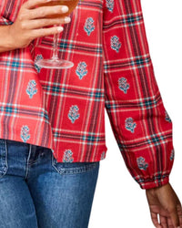 Printfresh - On The Books Plaid Blouse