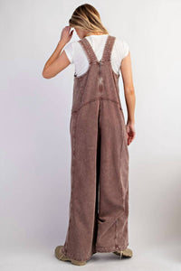 Easel - Washed Terry Knit Overalls