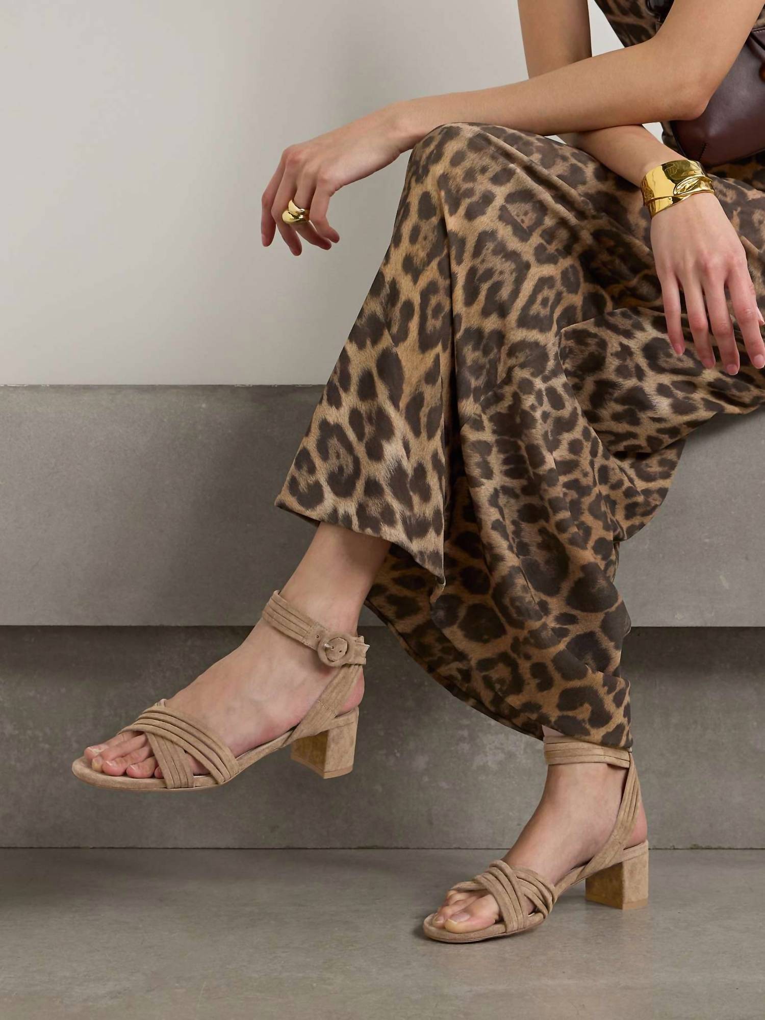 Gianvito Rossi - Women's Velour 55 Suede Sandals