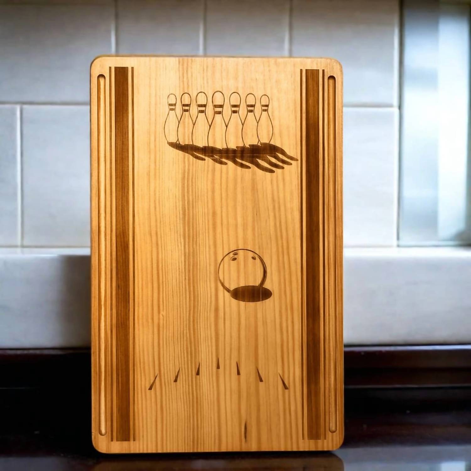 Creative Gifts International - Bowling Lane Wood Board