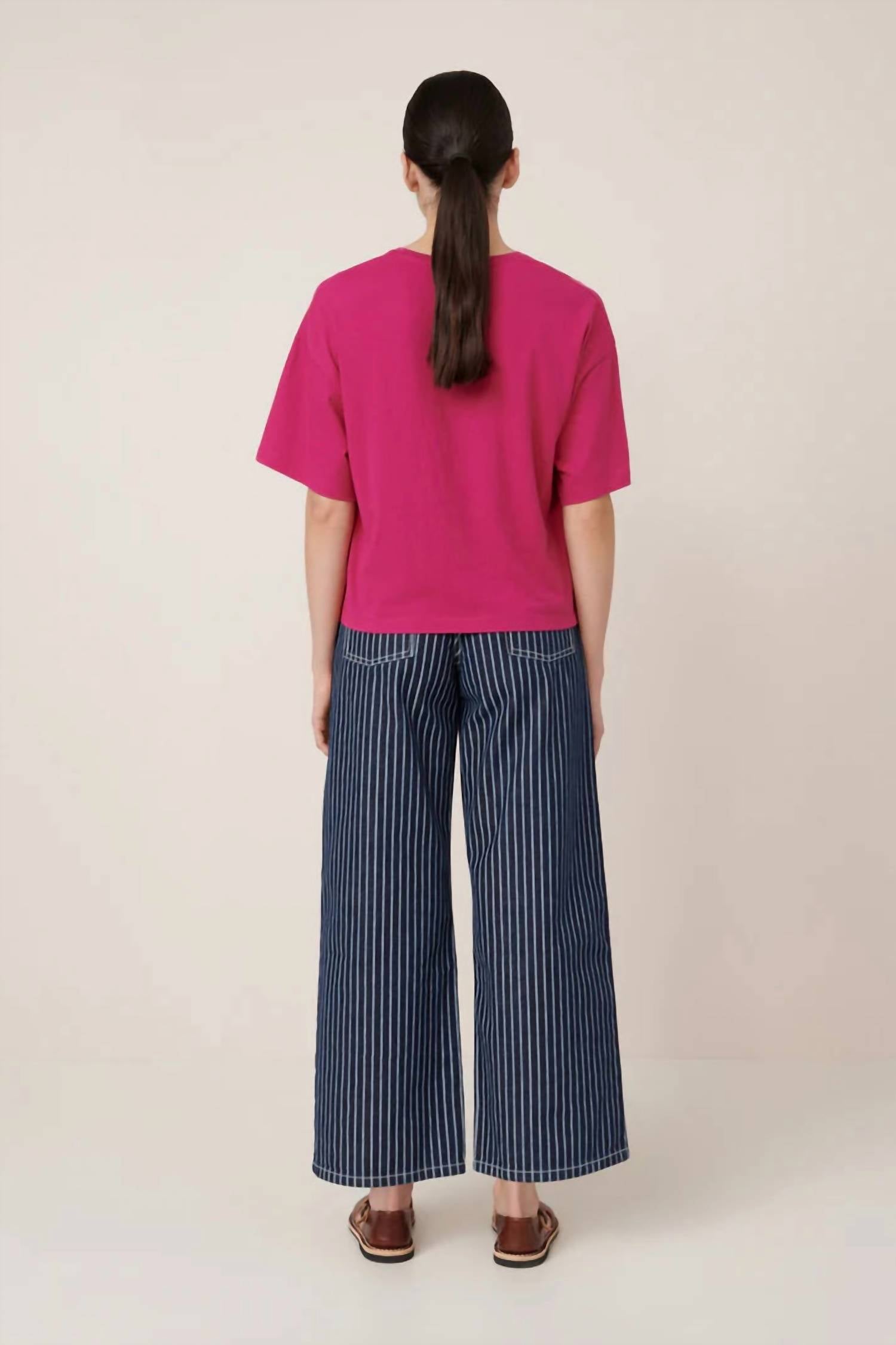 Kowtow Light Boxy Tee in magenta - women's t-shirt - view 4