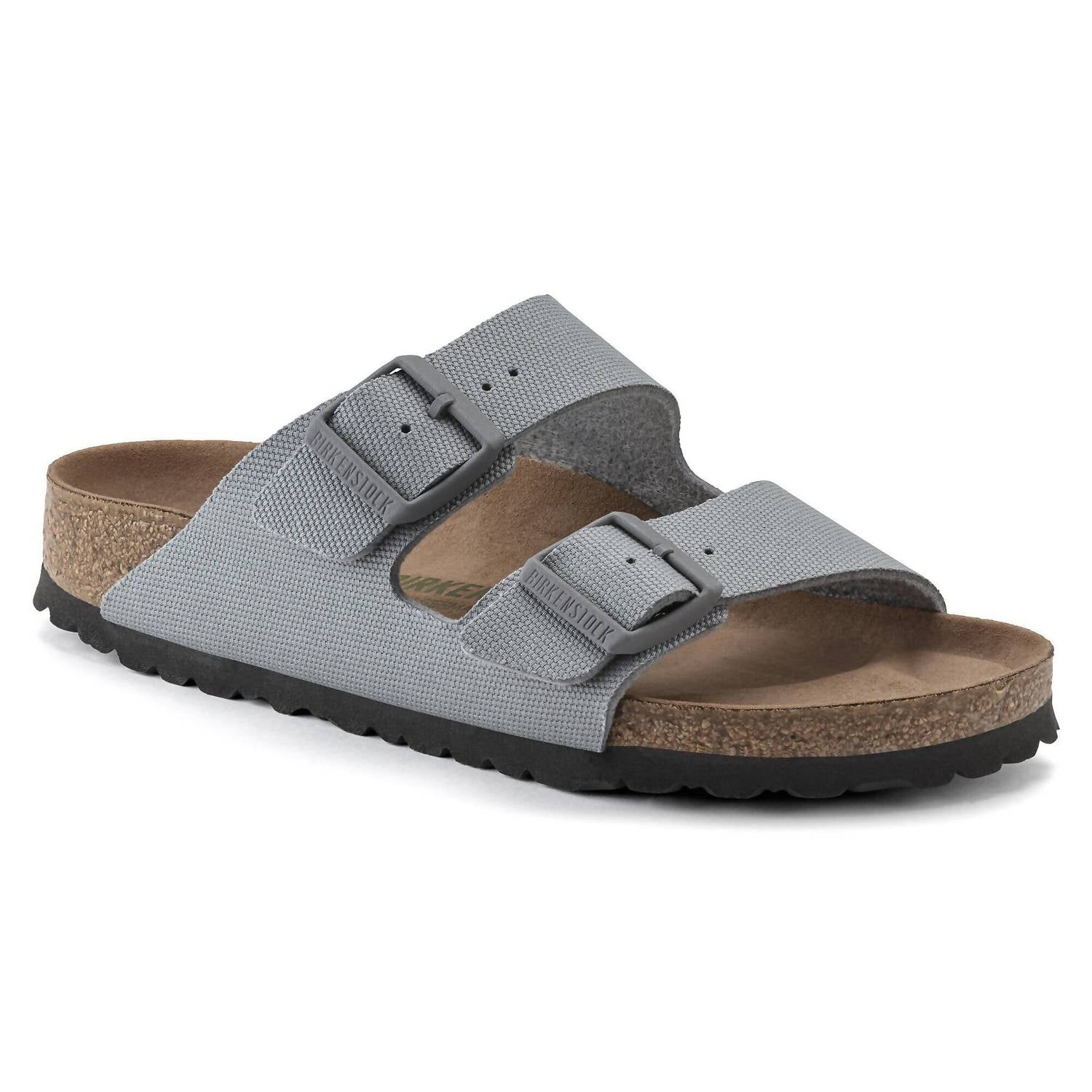 BIRKENSTOCK Men's Arizona Rivet Logo Textile Sandals in stone coin - men's sandal