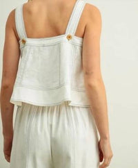 Miou Muse - Stitch Detail Sleeveless Top