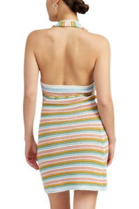 Emory Park - Halter Crochet Mini Dress