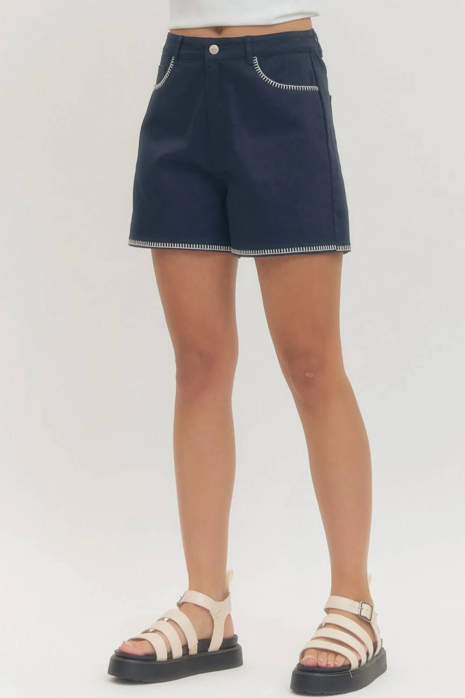 Entro - Contrast Stitch Shorts