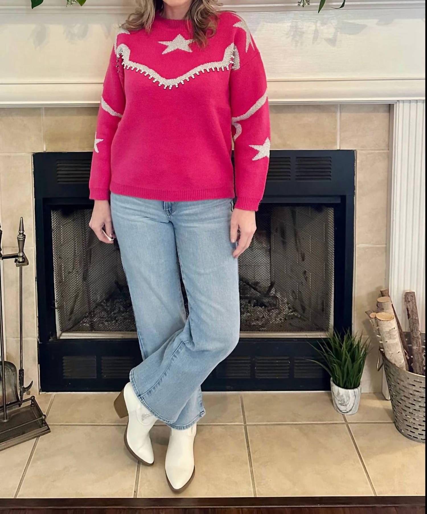 Southern Grace - Rhinestone Wrangler Sweater