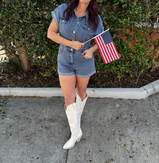 Ee:Some - Denim Romper