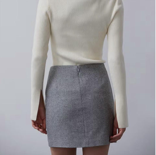 Crescent - Lyla Brushed Tweed Mini Skirt