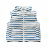 babysprouts Kid's Puffer Vest in ski blue stripe - item