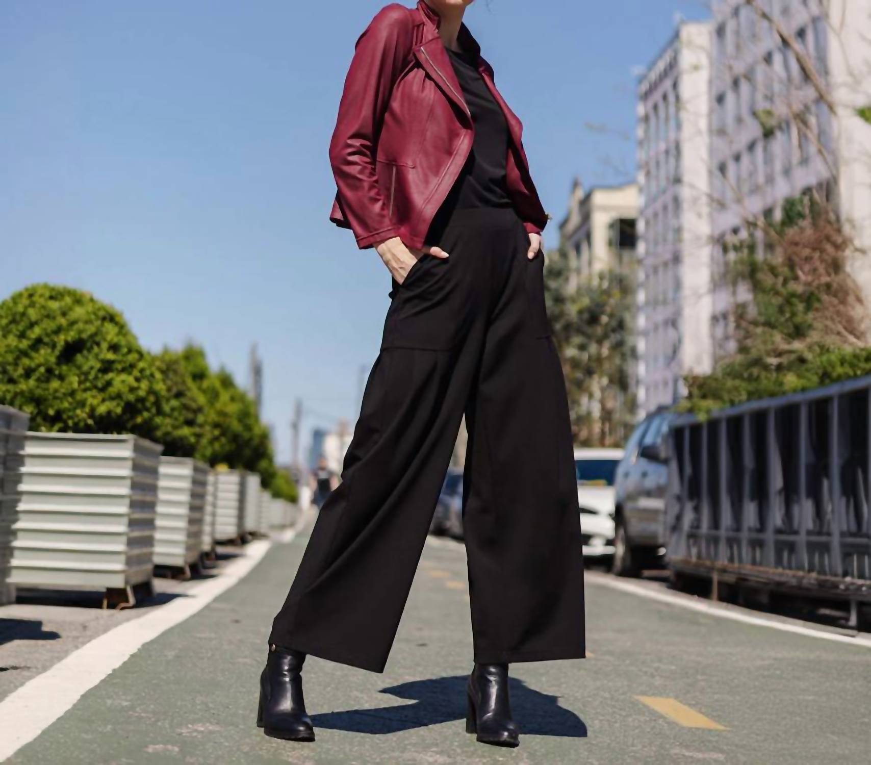 Clara Sun Woo - Pleated Wide Leg Pocket Pant