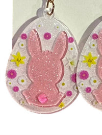 Posh - Women's Easter Bunny Egg Acrylic Earrings