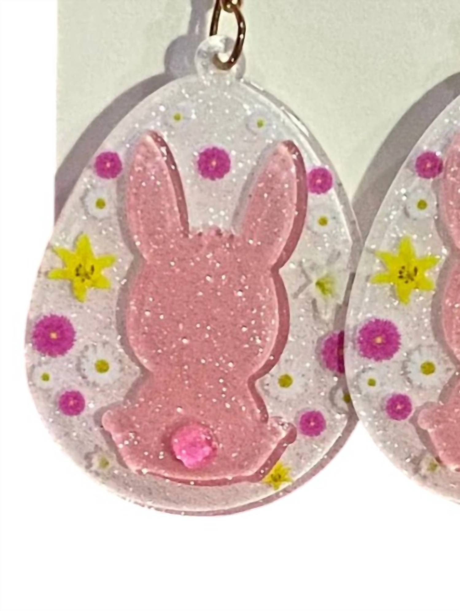 Posh - Women's Easter Bunny Egg Acrylic Earrings