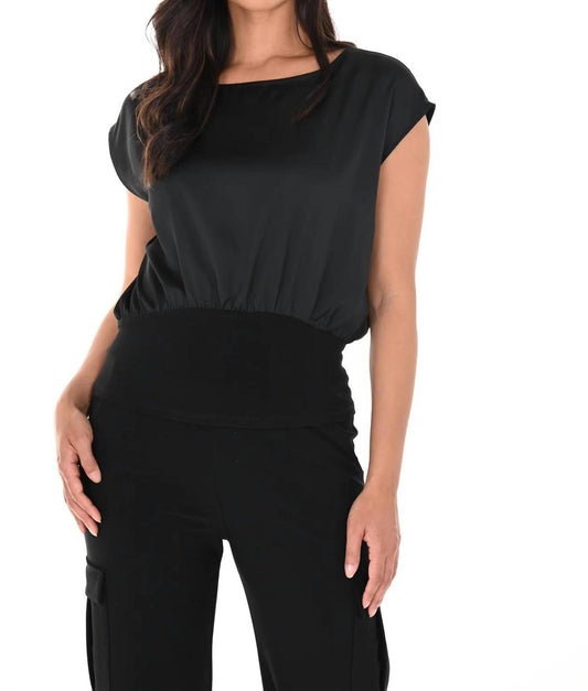 Frank Lyman - Frank Lyman Black Fitted Waist Top Style 246388