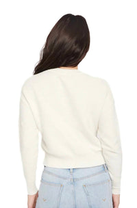 27 Miles Malibu - Lilla V Neck Sweater with Embroidered Hearts