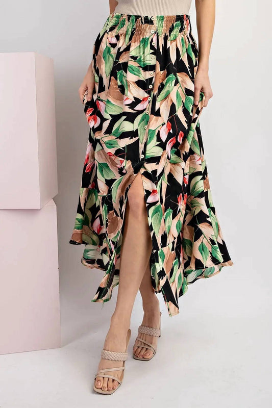 Ee:Some - Button Maxi Skirt