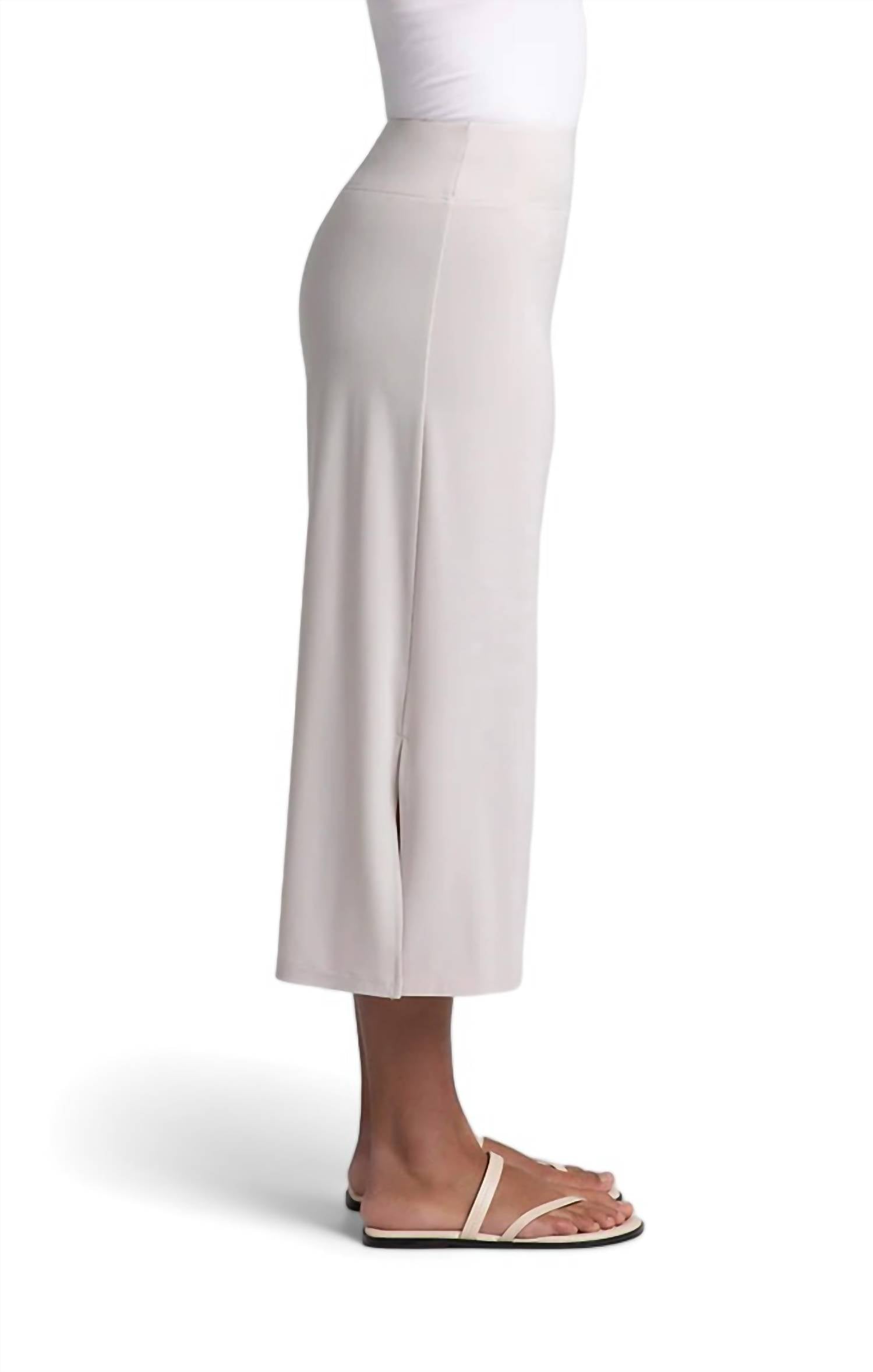 Sympli - SIDE SLIT WIDE CAPRI PANT