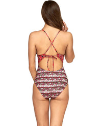 Jets By Jessika Allen - Plunge V-Neck One Piece Swimsuit